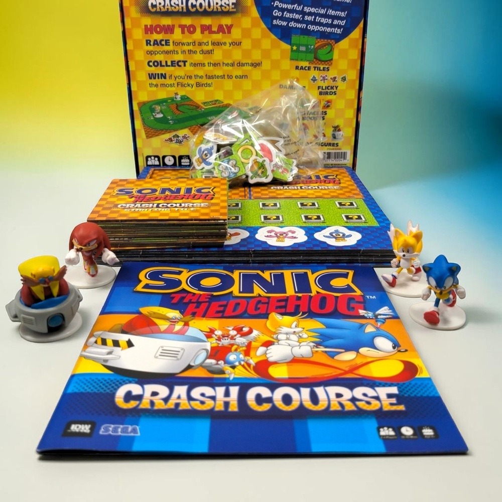 SEGA Sonic The Hedgehog Crash Course Board Game IDW Games 2018 Complete Figures